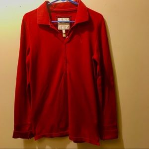 American Eagle Red LS Polo Shirt